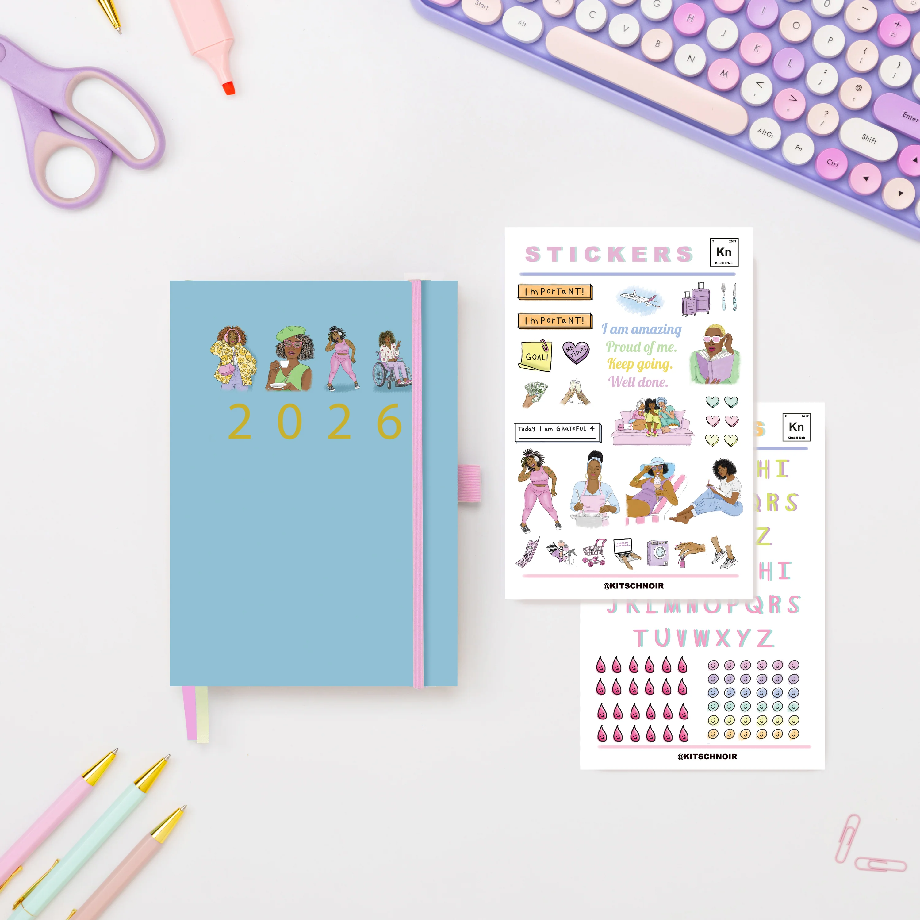 Matching 2026 Affirmations Diary & A4 Calendar Bundle - Image 4